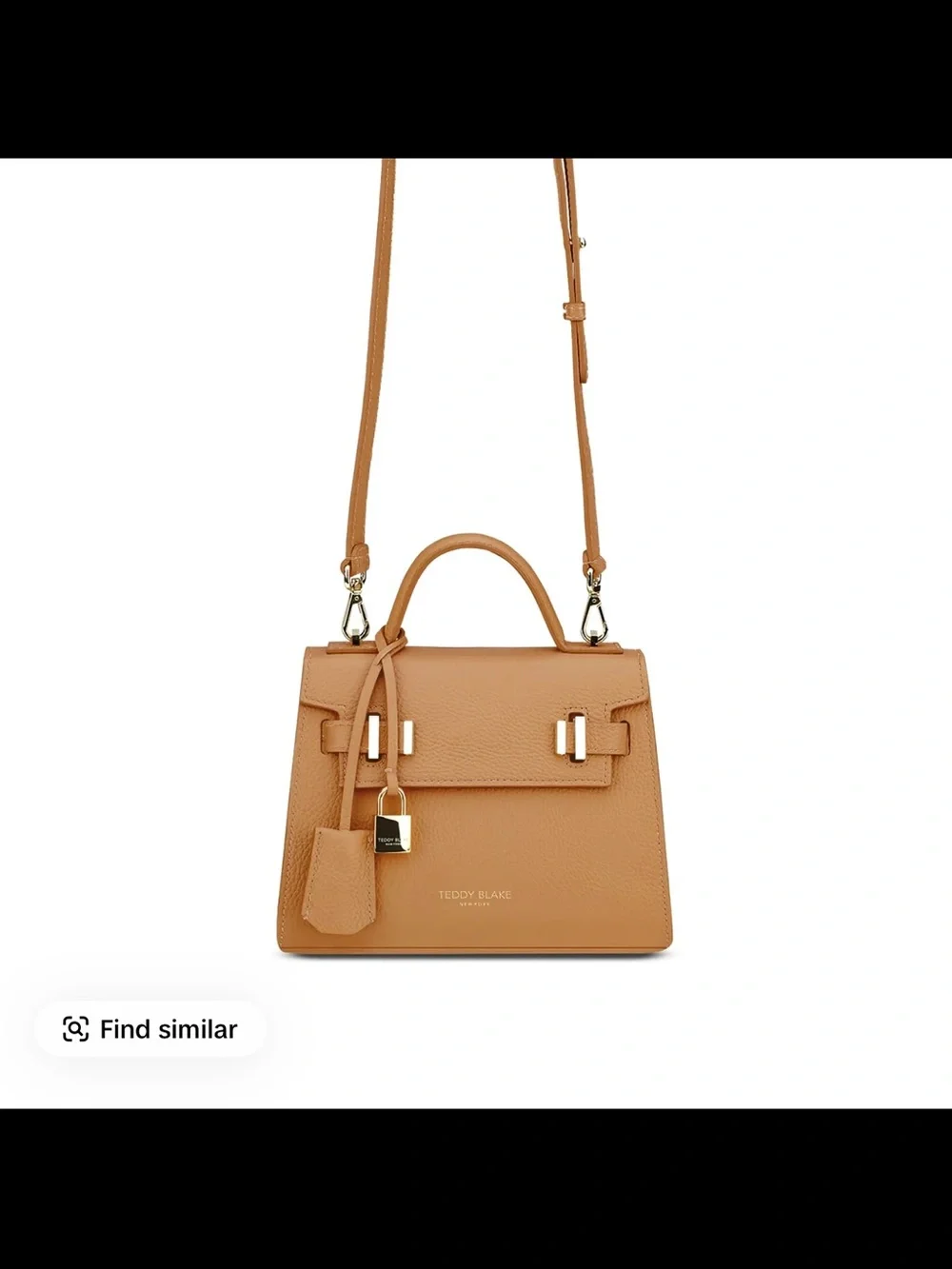 Classic Structured Tan Leather Top-Handle Bag